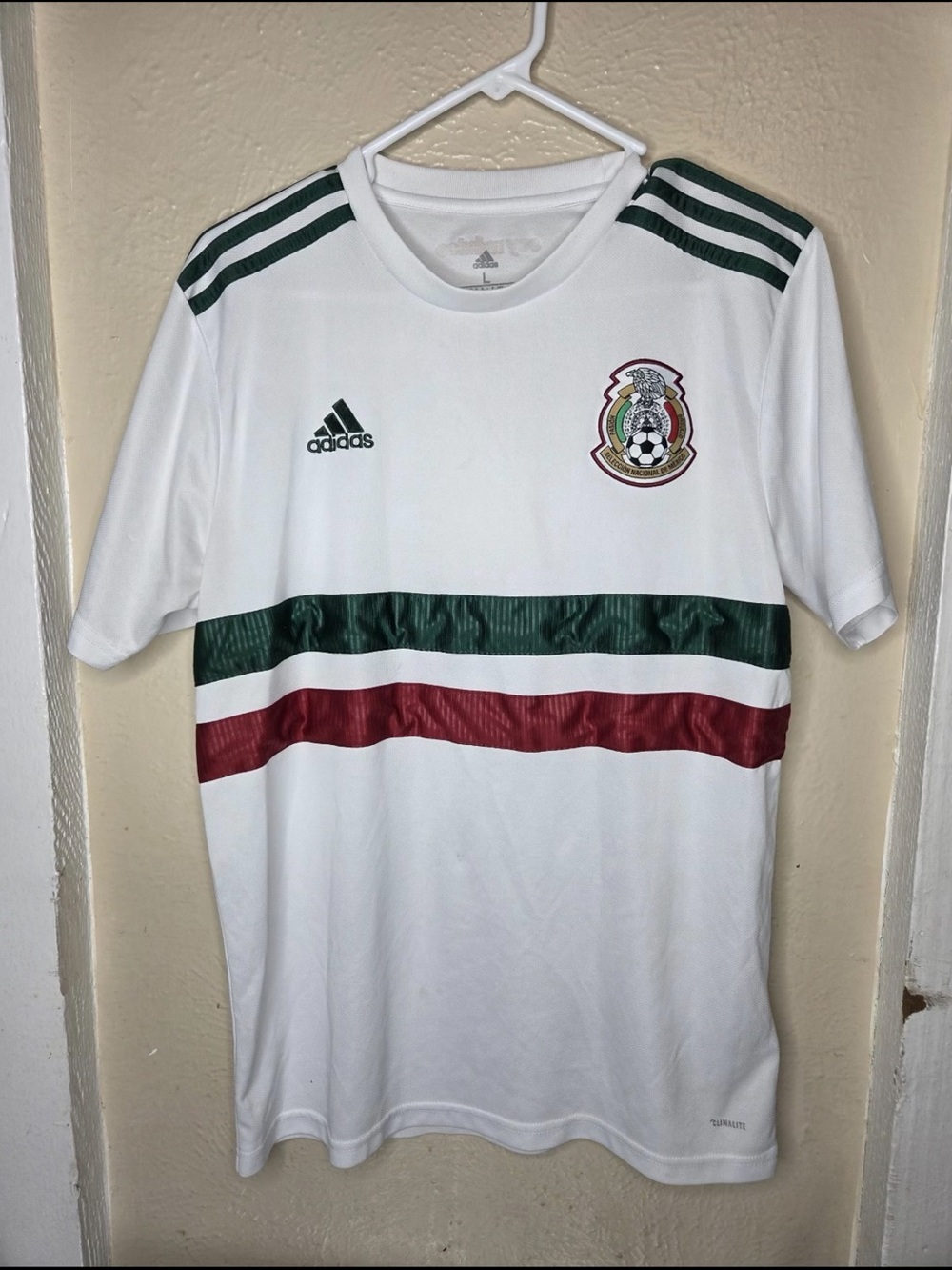 Adidas Mexico Soccer Jersey White Size L Adult